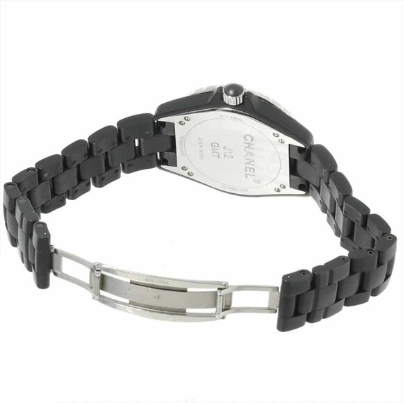 CHANEL J12 GMT 41mm H3101 Mens Watch Date Black Ceramic Automatic 90280217 - Picture 2 of 7